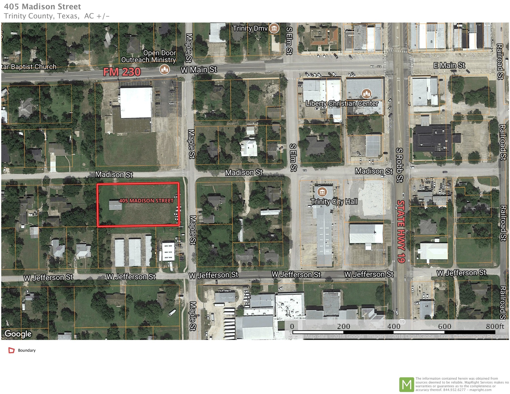 405 Madison St, Trinity, TX for sale Plat Map- Image 1 of 1