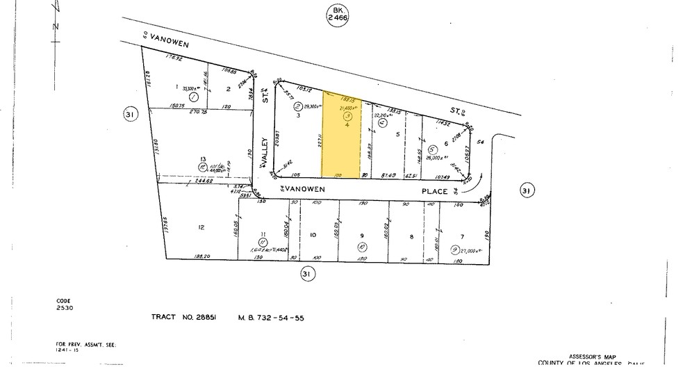 4201 W Vanowen Pl, Burbank, CA for lease - Plat Map - Image 2 of 8