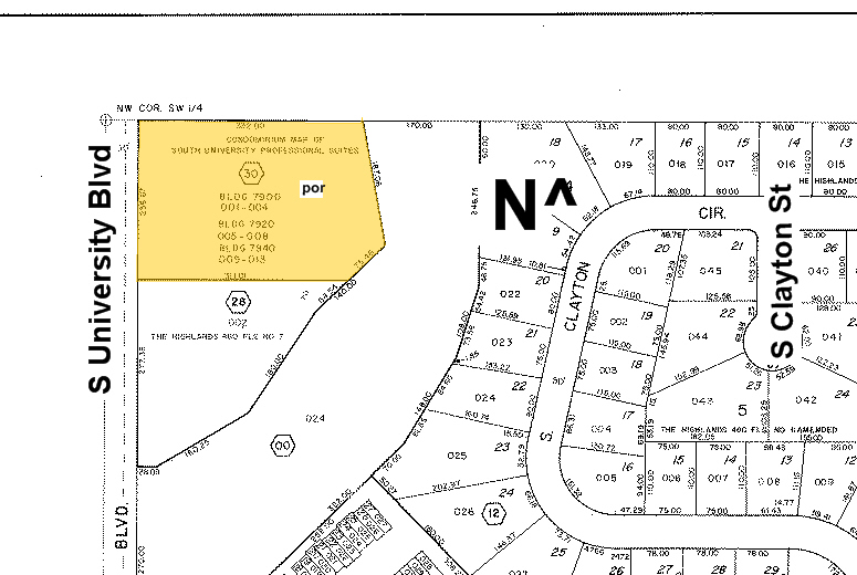 7940 S University Blvd, Littleton, CO for sale - Plat Map - Image 2 of 4