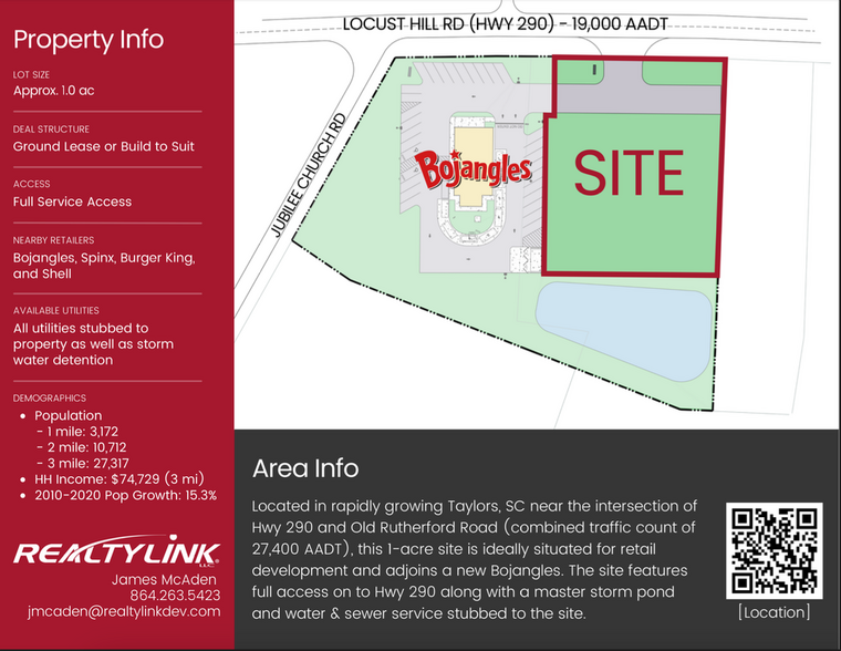 2617 Locust Hill Rd, Taylors, SC for lease - Site Plan - Image 2 of 2