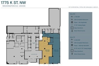 1775 K St NW, Washington, DC for lease Floor Plan- Image 1 of 1