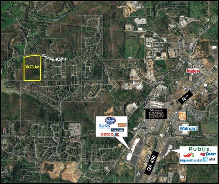 581 Grizzle Rd, Dawsonville, GA for sale - Aerial - Image 1 of 1