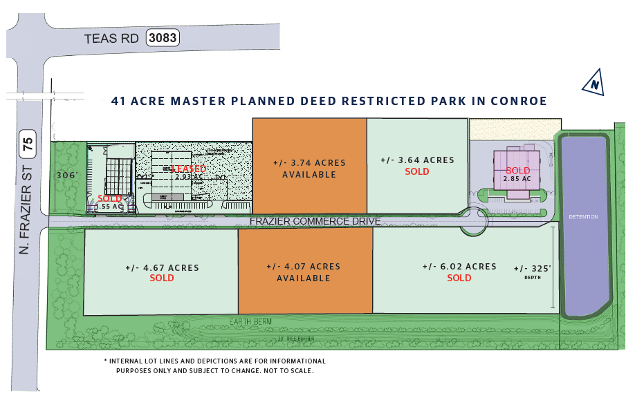 N Frazier St & Frazier Commerce Dr, Conroe, TX for lease - Site Plan - Image 2 of 2