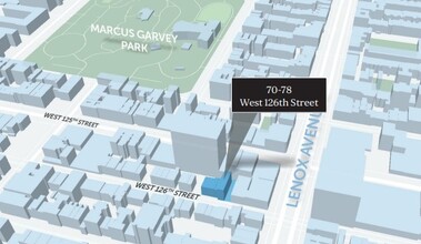 70-78 W 126th St, New York, NY - aerial  map view