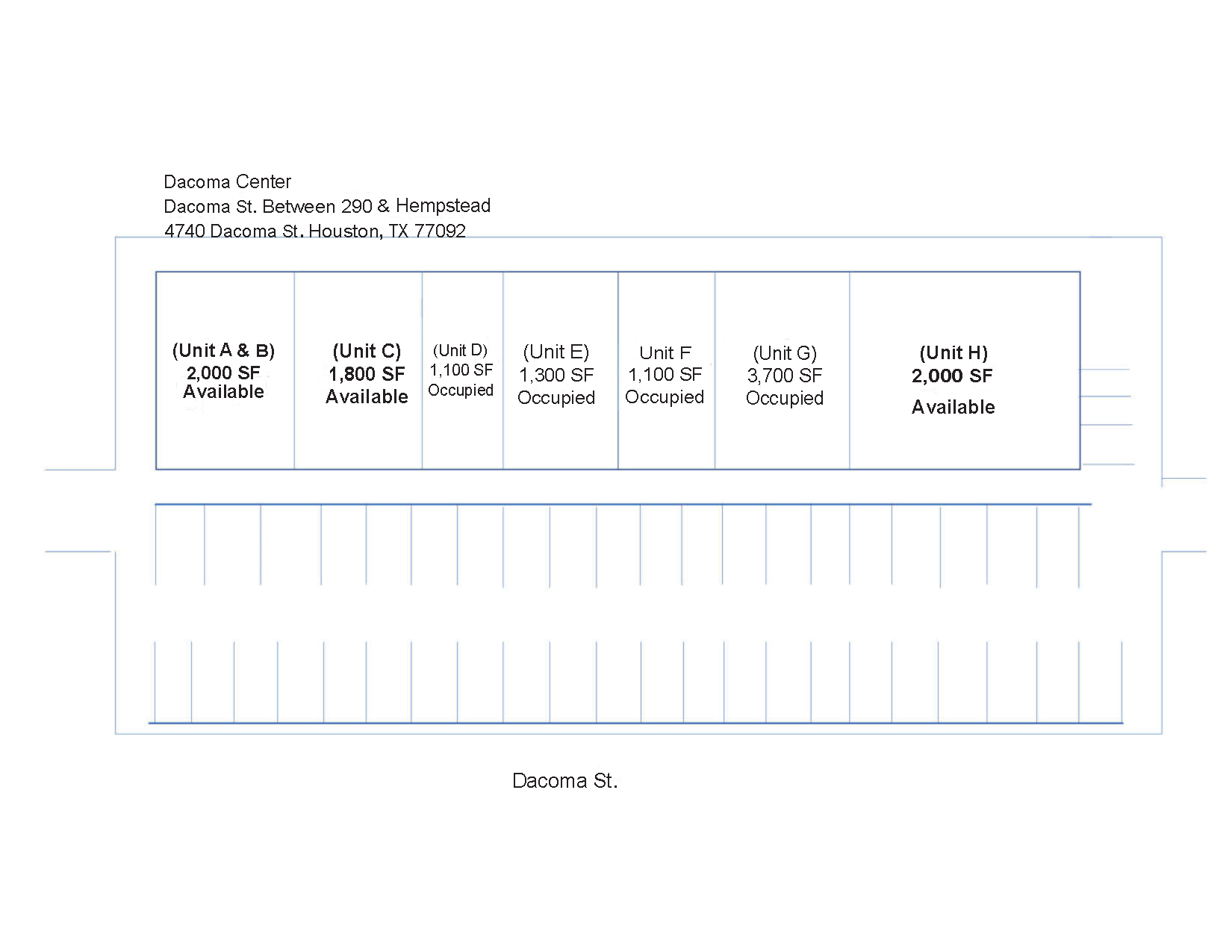 4740 Dacoma St, Houston, TX for lease Site Plan- Image 1 of 1