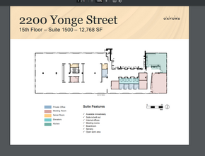 2200 Yonge St, Toronto, ON for lease Floor Plan- Image 1 of 1