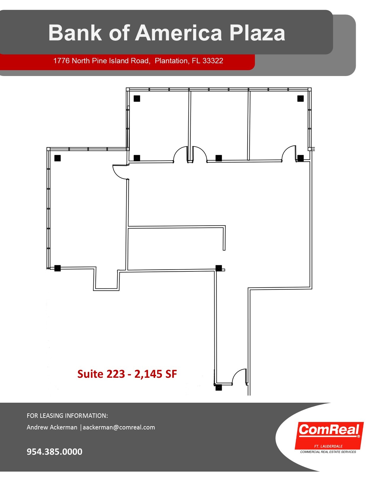 1776 N Pine Island Rd, Plantation, FL for lease Floor Plan- Image 1 of 1