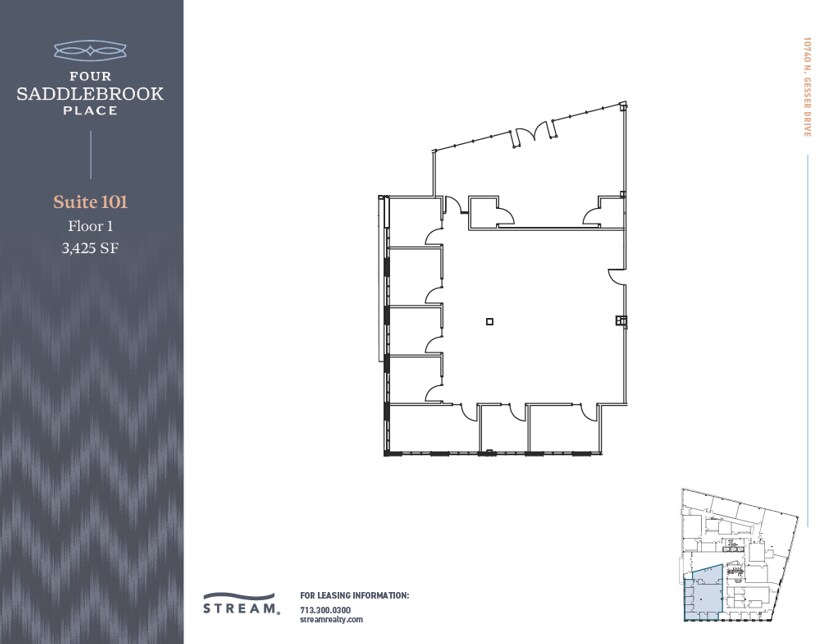 10740 N Gessner Dr, Houston, TX for lease Floor Plan- Image 1 of 1