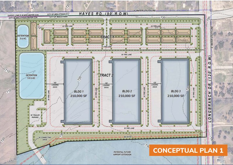 SWC Hayes Rd & Longbranch Rd, Midlothian, TX for sale - Site Plan - Image 3 of 4