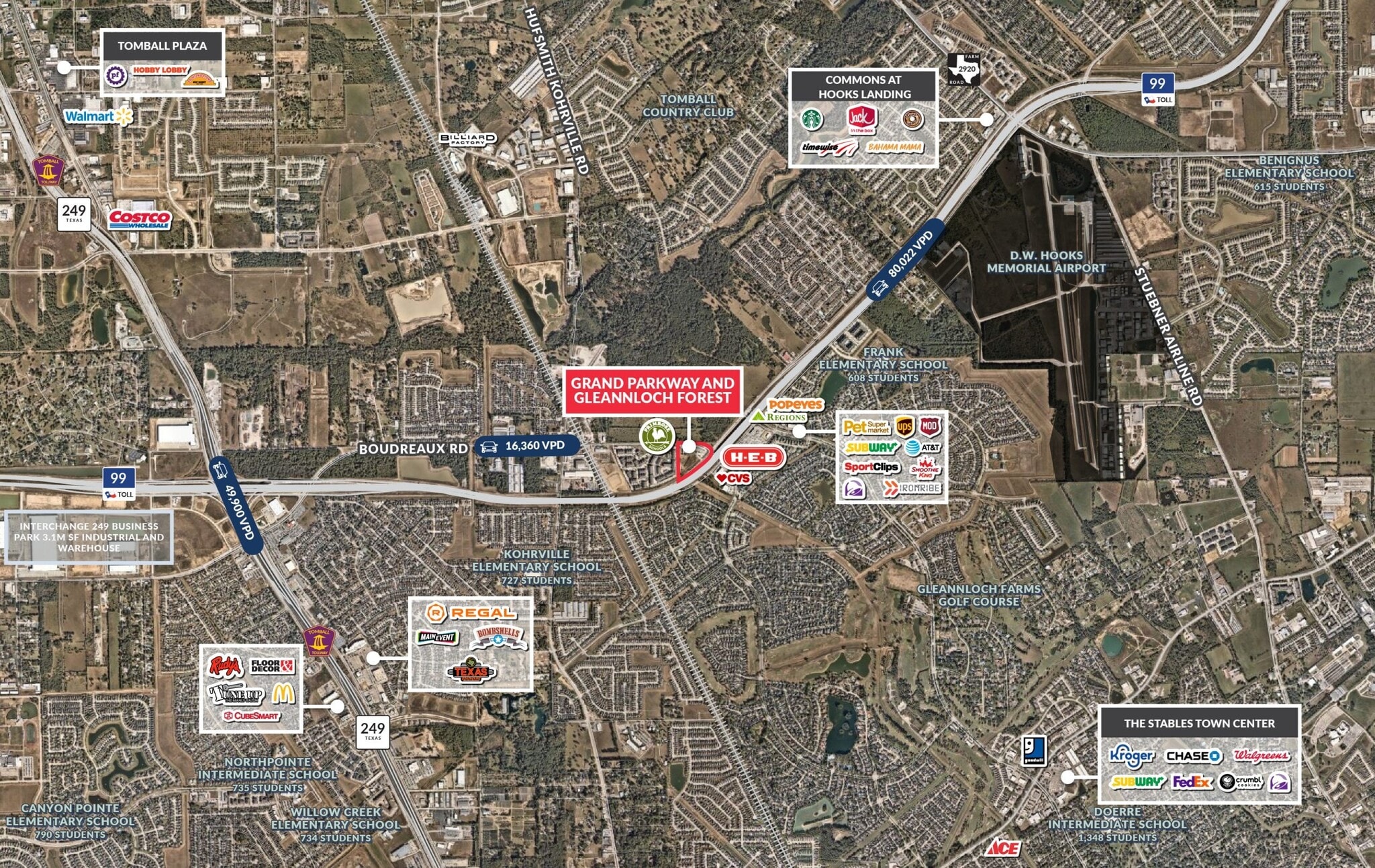 Grand Pkwy & Gleannloch Forest, Tomball, TX for sale Aerial- Image 1 of 3