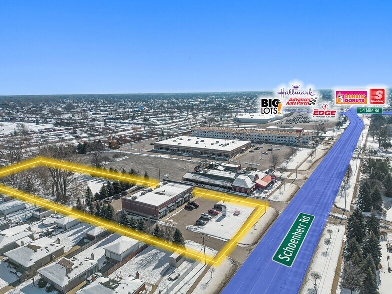 33740-33804 Schoenherr Rd, Sterling Heights, MI for lease - Aerial - Image 2 of 8