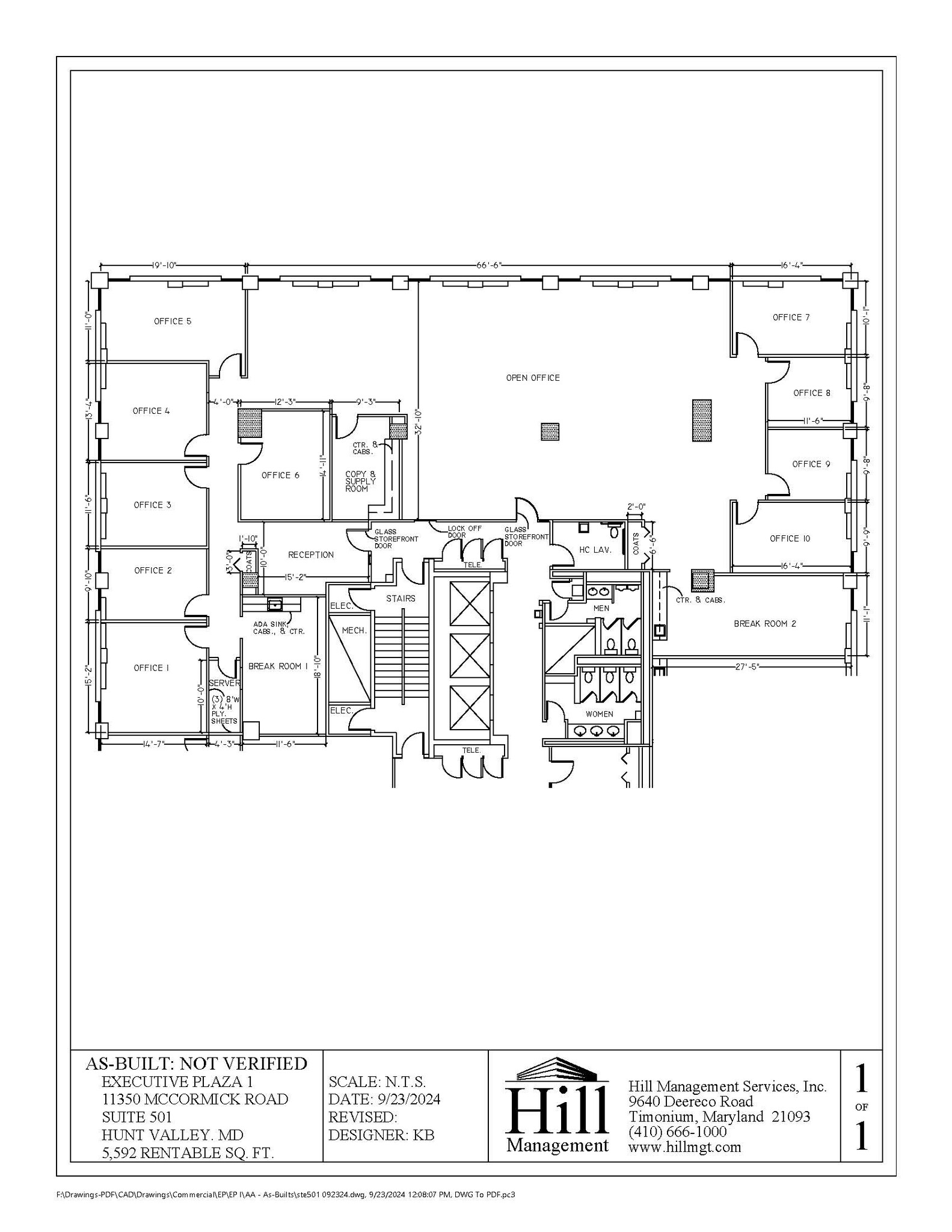 11350 McCormick Rd, Hunt Valley, MD for lease Floor Plan- Image 1 of 1