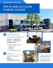 1929 W Lone Cactus Dr, Phoenix, AZ for lease Building Photo- Image 1 of 8