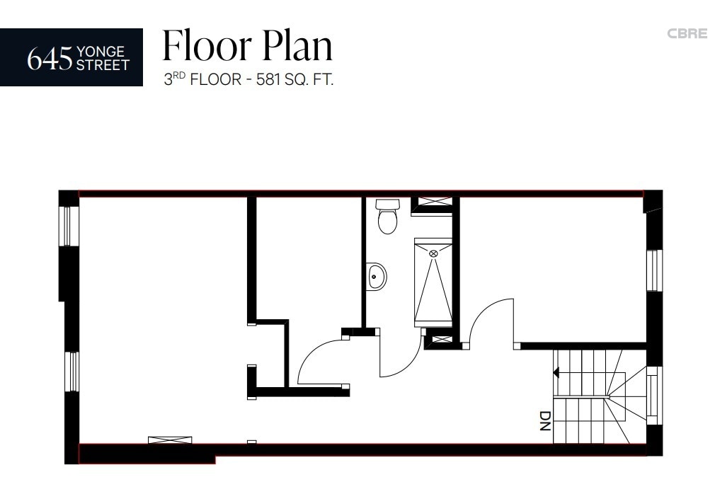 645 Yonge St, Toronto, ON for lease Floor Plan- Image 1 of 5