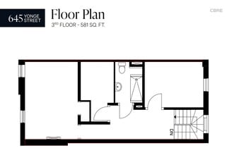 645 Yonge St, Toronto, ON for lease Floor Plan- Image 1 of 5