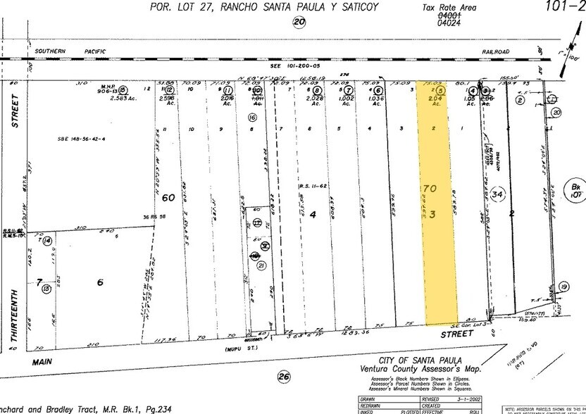 1445 E Main St, Santa Paula, CA for sale - Plat Map - Image 1 of 1