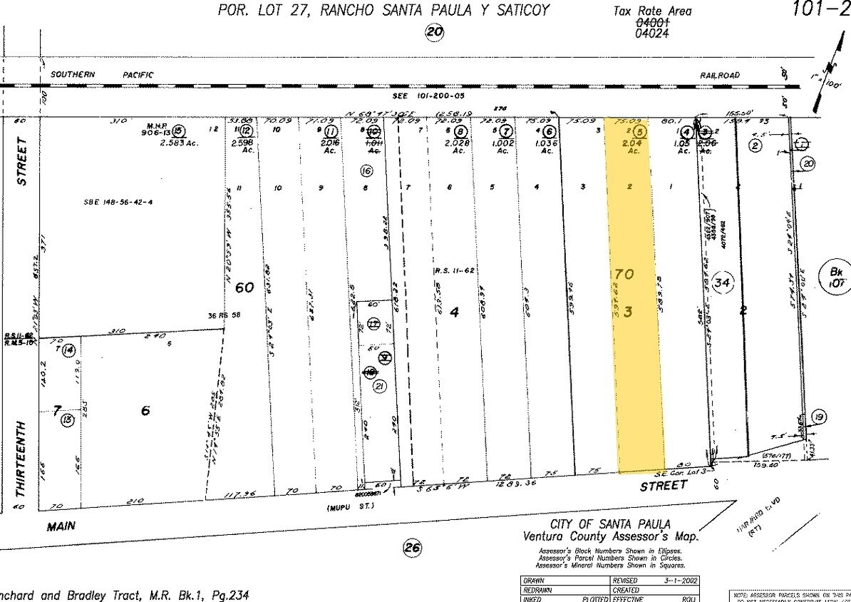 1445 E Main St, Santa Paula, CA for sale Plat Map- Image 1 of 1