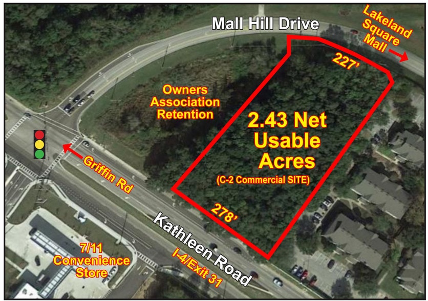 Kathleen Rd, Lakeland, FL for sale - Aerial - Image 1 of 1