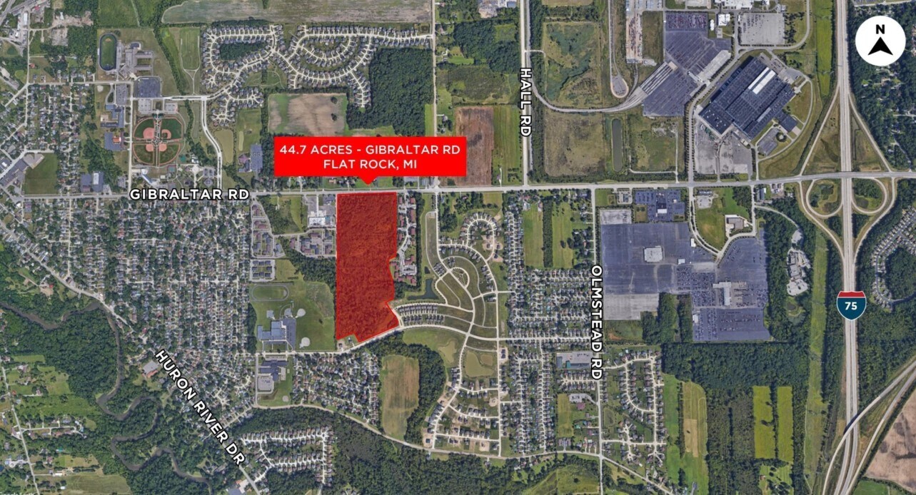 44.7 ± Acres on Gibralter Road, Flat Rock, MI 48134 44.7± Acres on