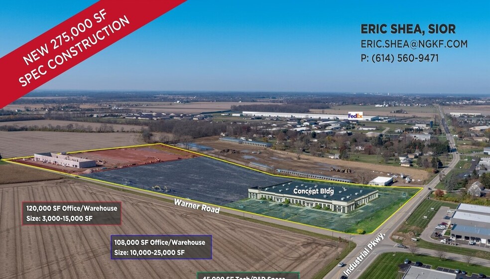 8510 Warner Rd, Plain City, OH for lease - Aerial - Image 2 of 12