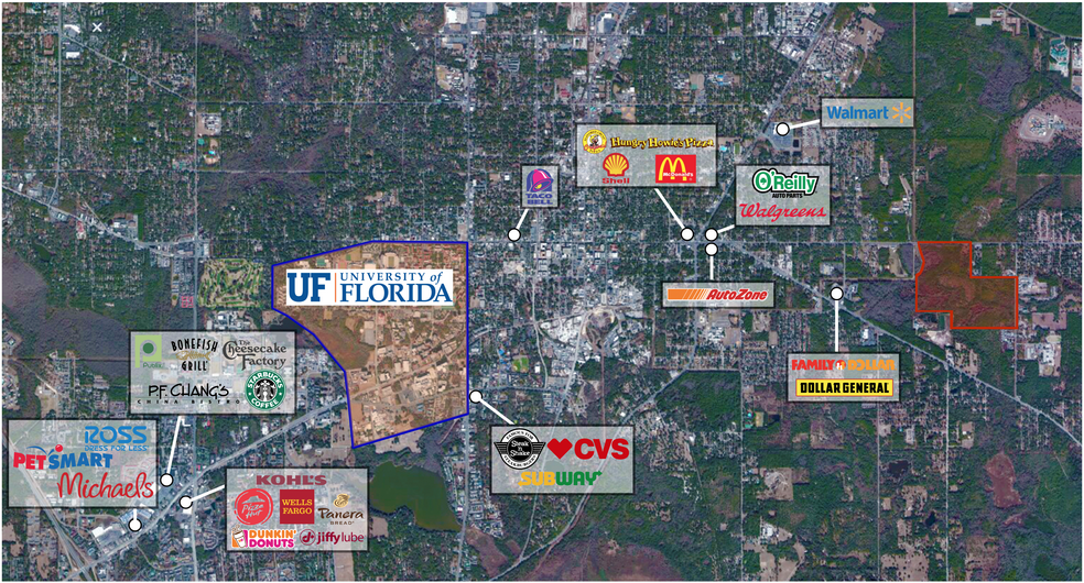 University Ave, Gainesville, FL for sale - Aerial - Image 3 of 3