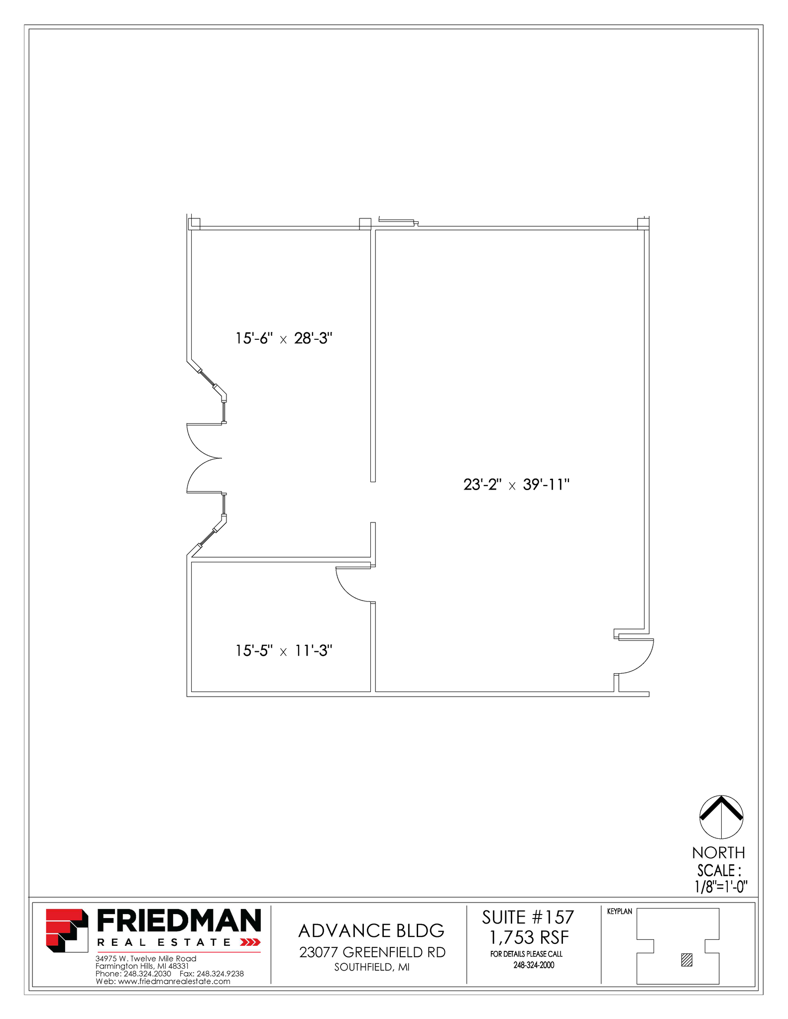 23077 Greenfield Rd, Southfield, MI for lease Floor Plan- Image 1 of 1