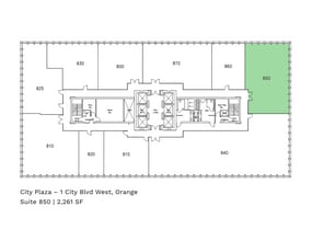 1 City Blvd W, Orange, CA for lease Floor Plan- Image 1 of 4