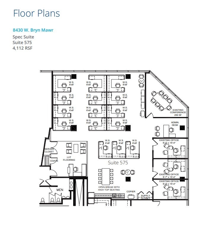 8410 W Bryn Mawr Ave, Chicago, IL for lease Floor Plan- Image 1 of 1