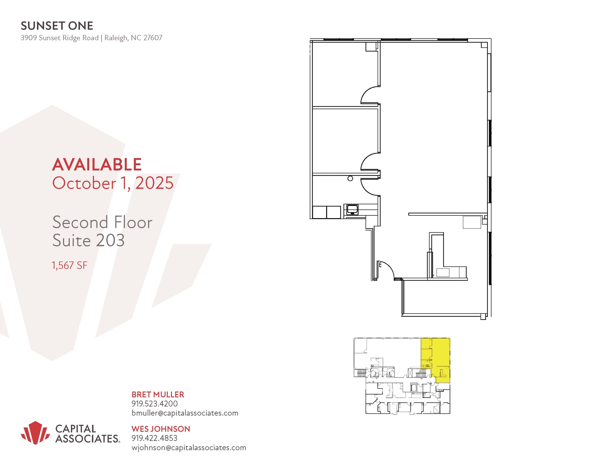 3909 Sunset Ridge Rd, Raleigh, NC for lease Floor Plan- Image 1 of 1