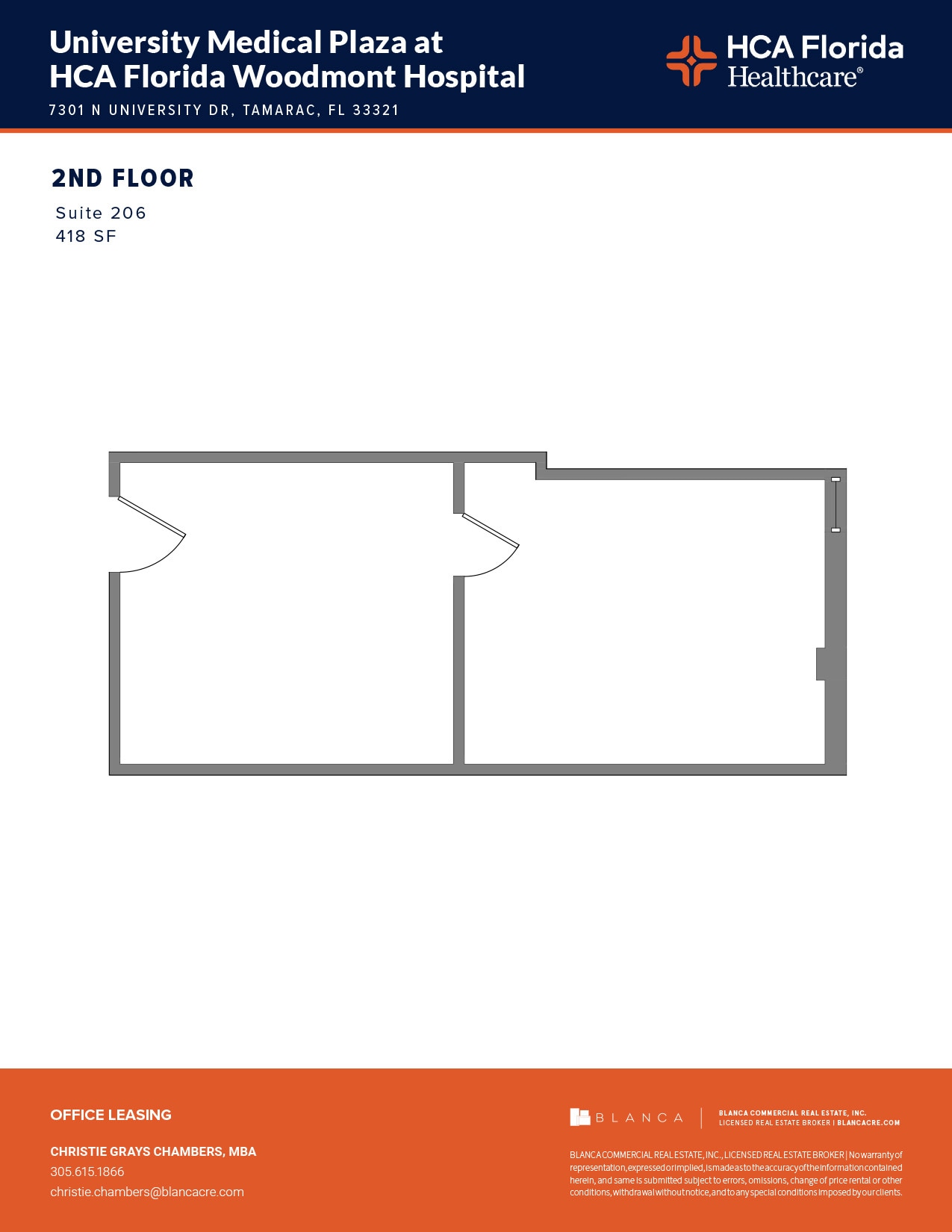 7301 N University Dr, Tamarac, FL for lease Floor Plan- Image 1 of 1