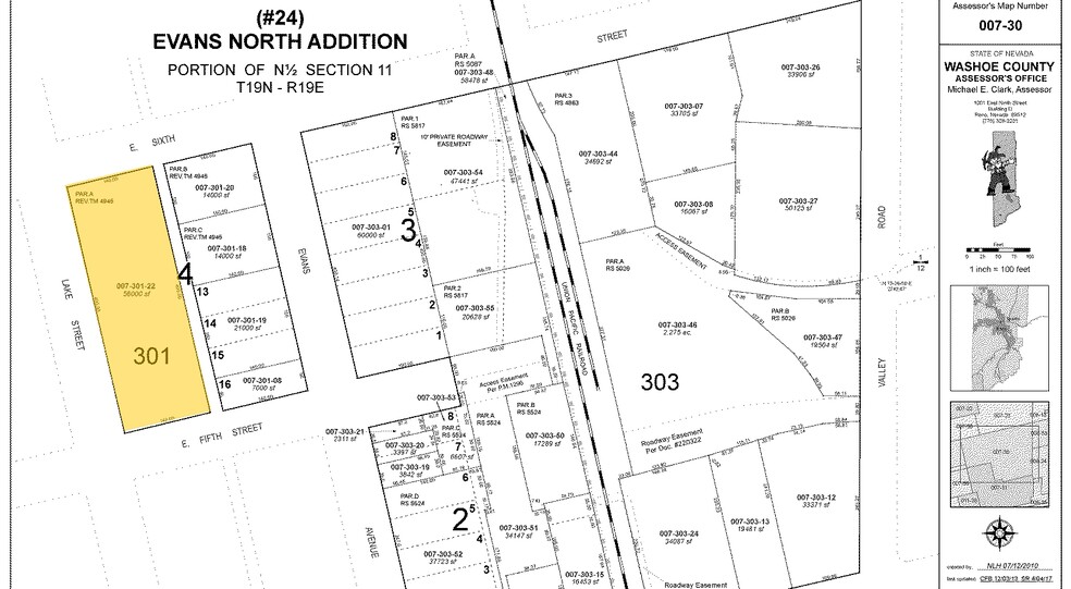 200 E 6th St, Reno, NV for lease - Plat Map - Image 1 of 1