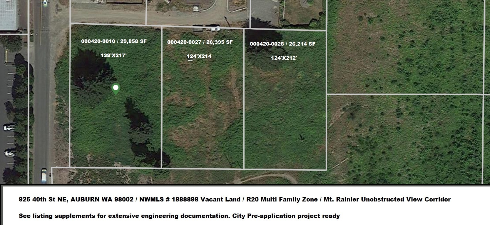 925 40th Street, Auburn, WA for sale Plat Map- Image 1 of 3