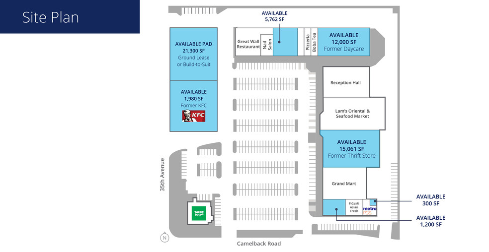 5043-5045 N 35th Ave, Phoenix, AZ for lease - Site Plan - Image 2 of 2