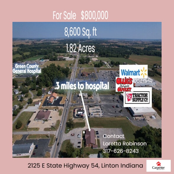 2125 E State Highway 54, Linton, IN for sale - Building Photo - Image 2 of 6