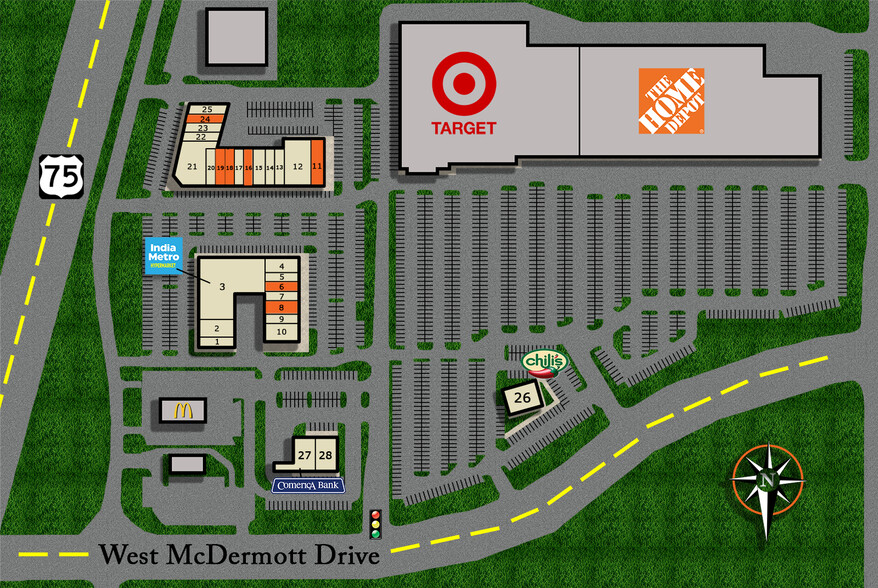 204-210 Central Expy, Allen, TX for lease - Site Plan - Image 2 of 2