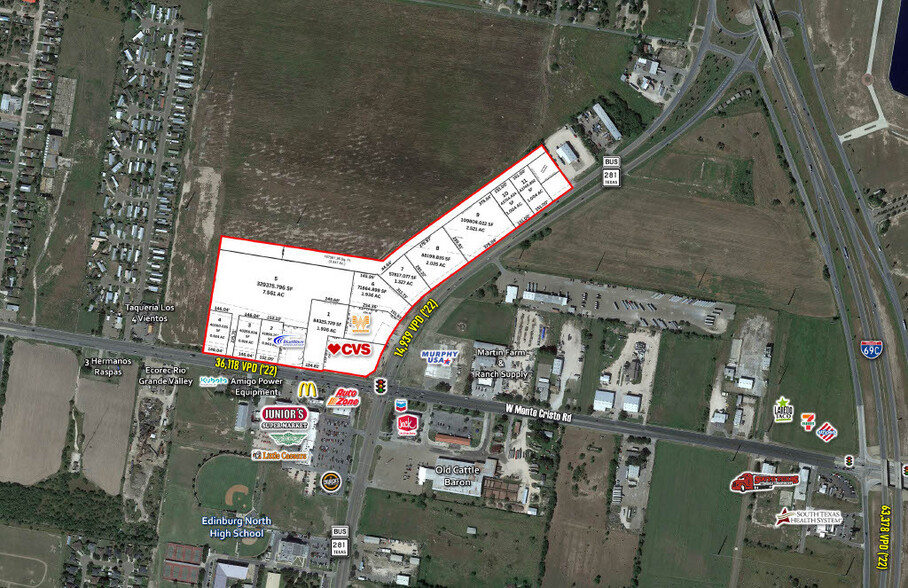 Edinburg - North Development Land, Edinburg, TX for sale - Aerial - Image 1 of 4