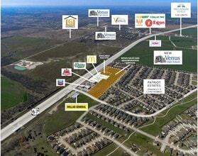 442 E Highway 67, Venus, TX - AERIAL  map view