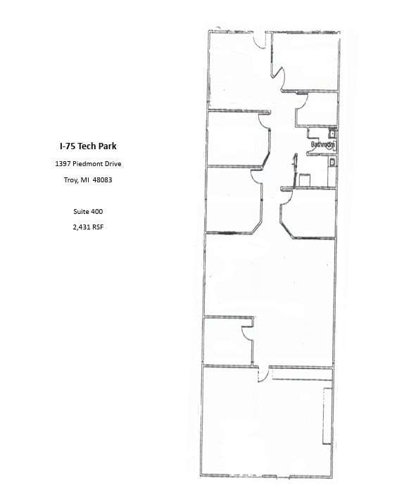 1397 Piedmont Dr, Troy, MI for lease Floor Plan- Image 1 of 1