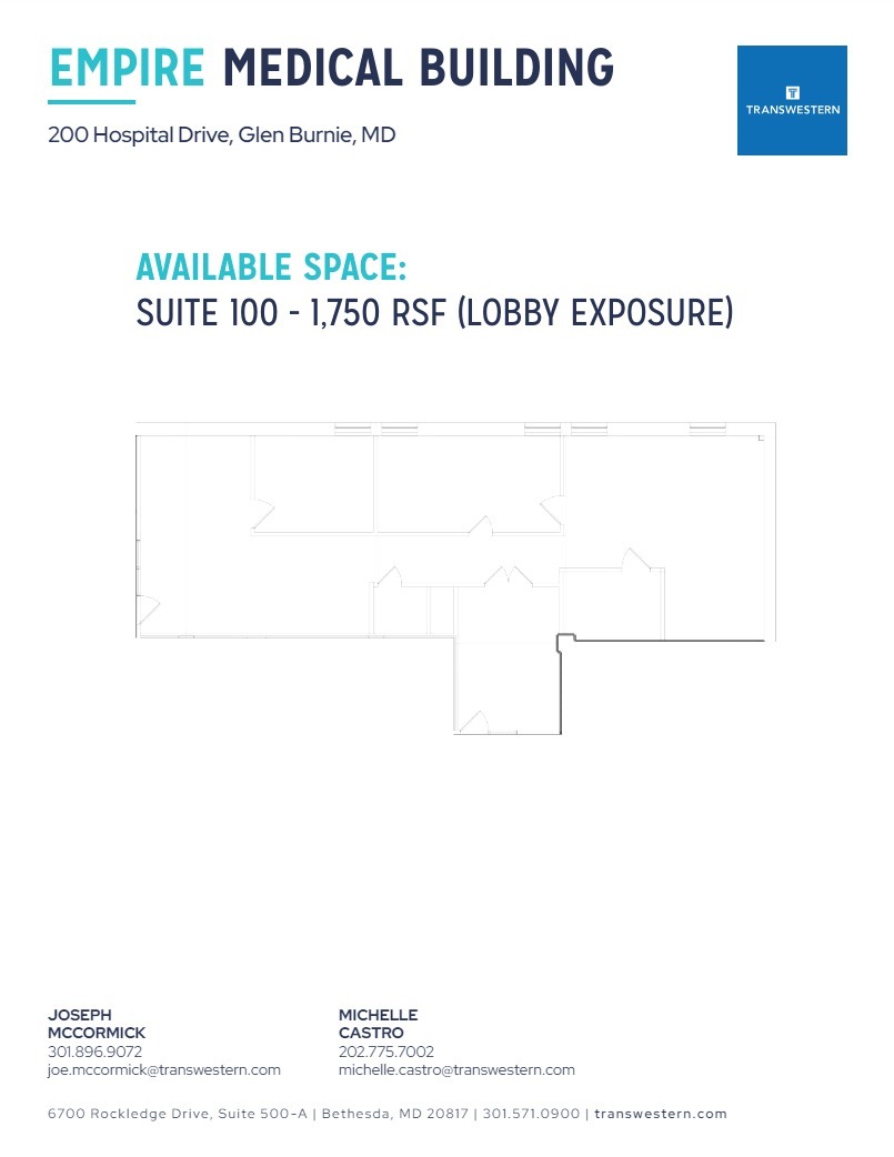 200 Hospital Dr, Glen Burnie, MD for lease Floor Plan- Image 1 of 1