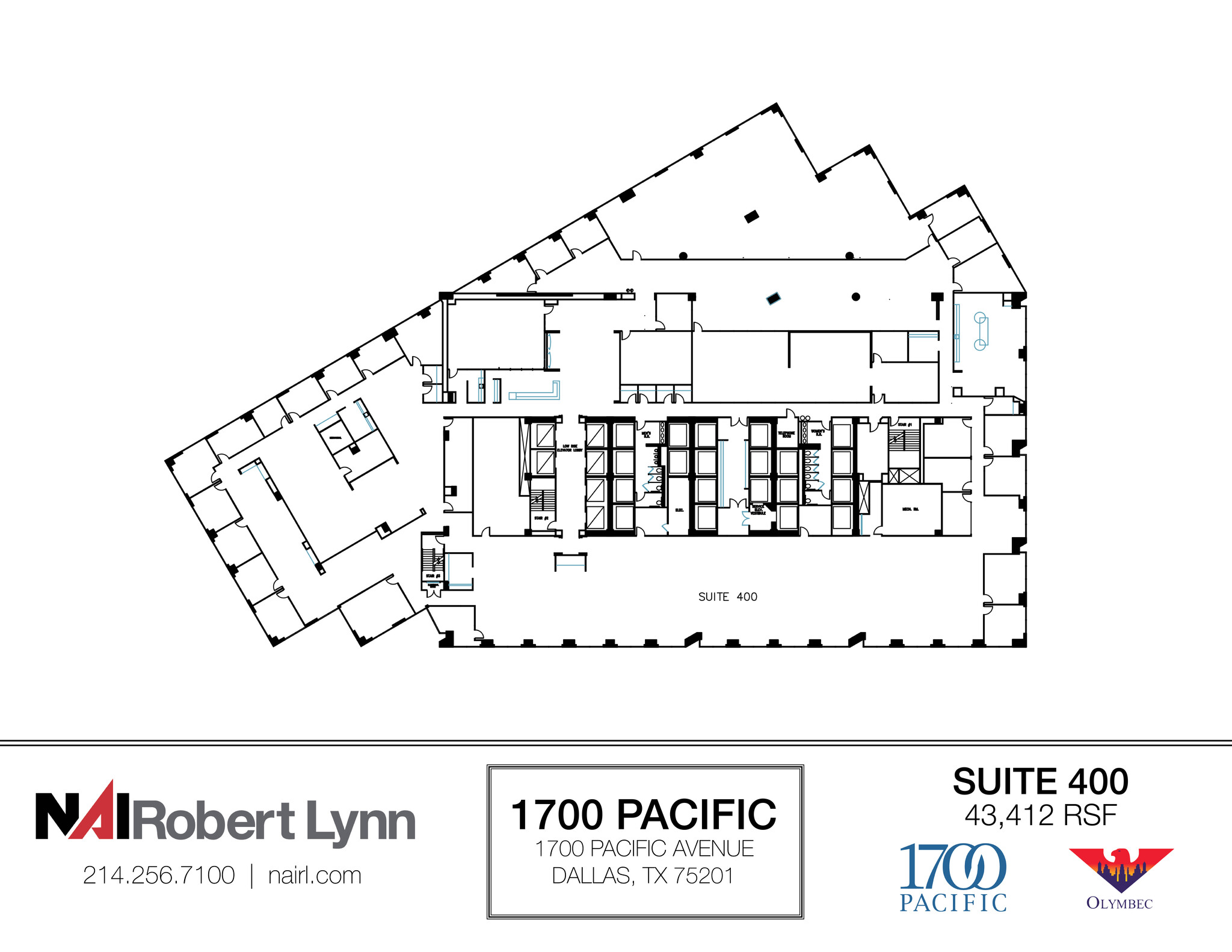 1700 Pacific Ave, Dallas, TX for lease Floor Plan- Image 1 of 1