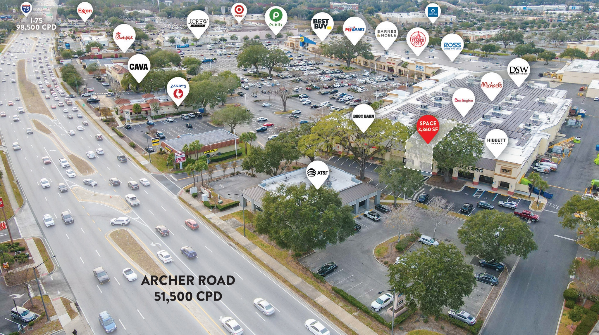3500 SW Archer Rd, Gainesville, FL for lease Aerial- Image 1 of 2