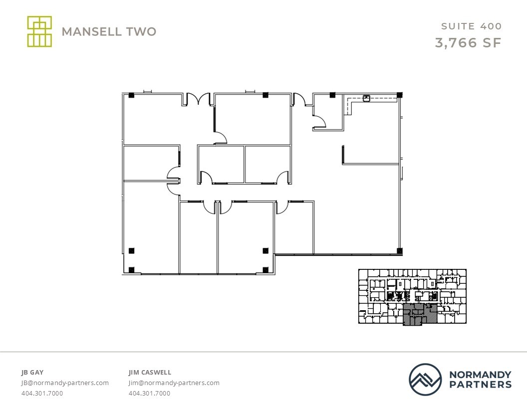 3650 Mansell Rd, Alpharetta, GA for lease Floor Plan- Image 1 of 2