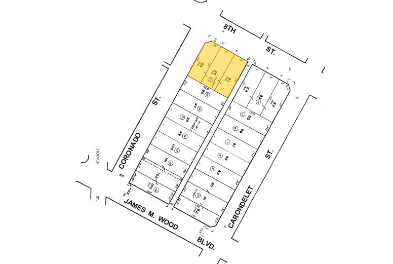 2520 W 8th St, Los Angeles, CA for lease - Plat Map - Image 2 of 5