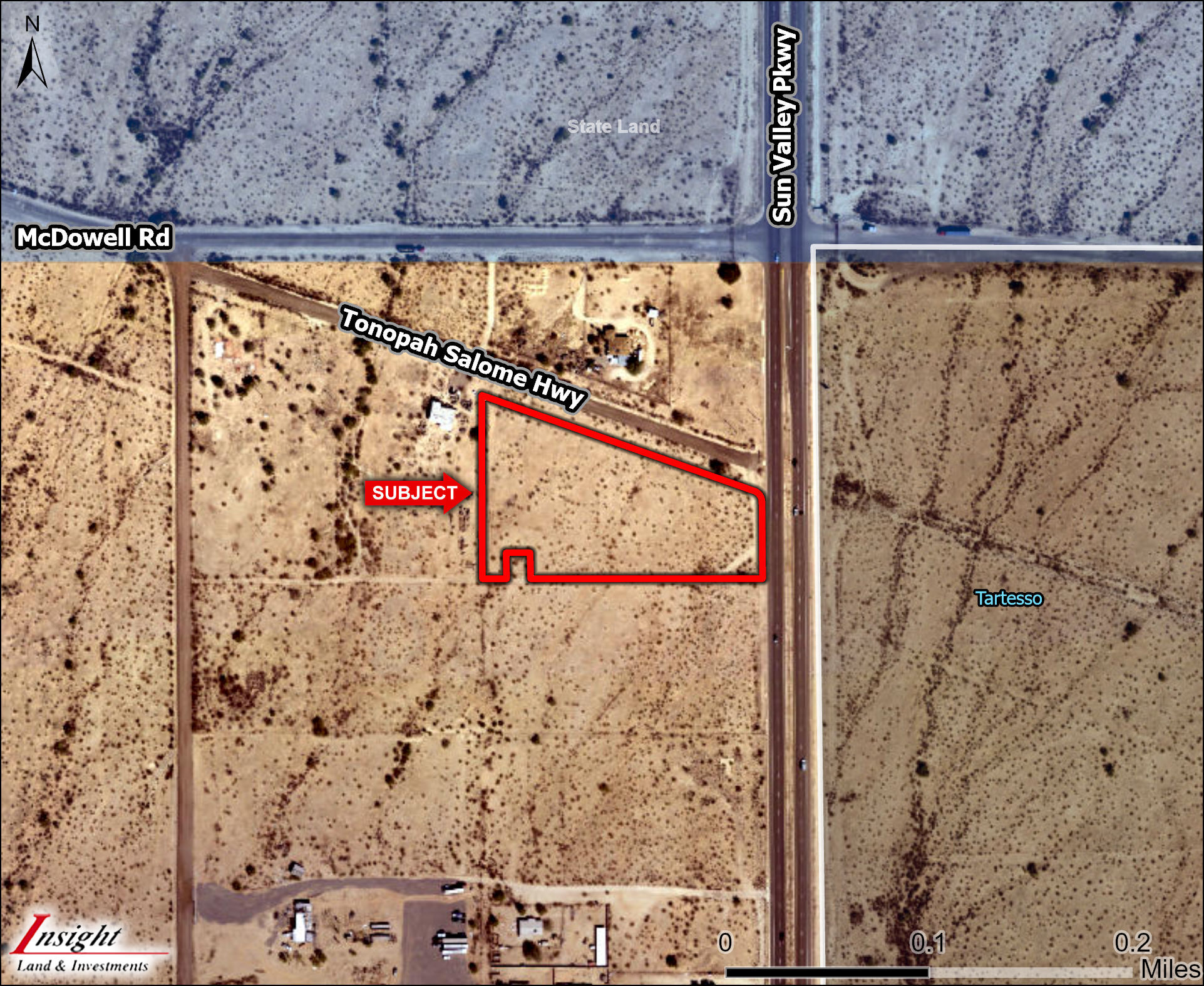 Sun Valley Pkwy & Tonopah Salome Hwy, Buckeye, AZ for sale Aerial- Image 1 of 5