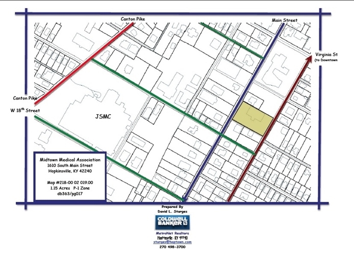 1610 S Main St, Hopkinsville, KY for sale - Plat Map - Image 1 of 1