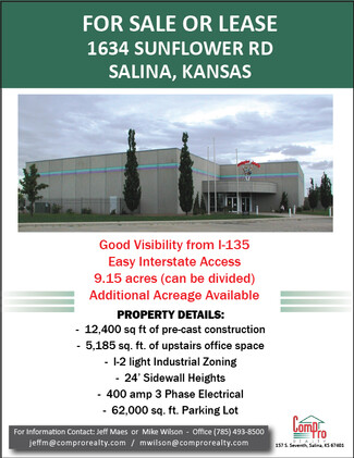 More details for 1634 Sunflower Rd, Salina, KS - Industrial for Sale