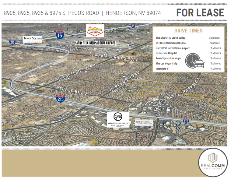 8925 S Pecos Rd, Henderson, NV for lease - Aerial - Image 3 of 7