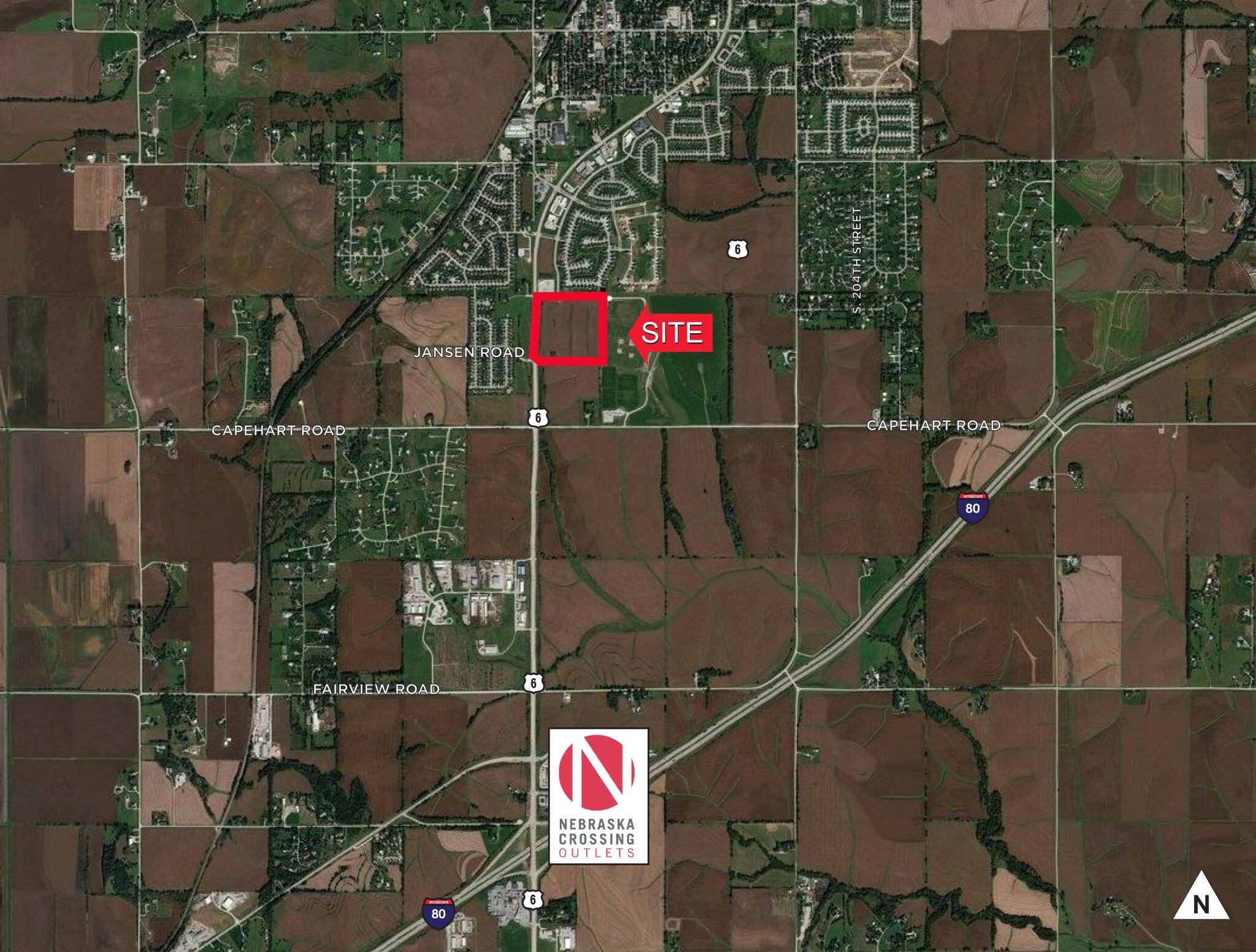 NEC Hwy 6 & Jansen Drive, Gretna, NE for sale Aerial- Image 1 of 1