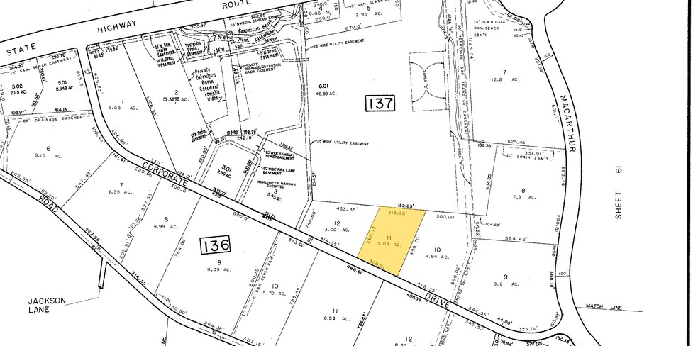 900 Corporate Dr, Mahwah, NJ for lease - Plat Map - Image 2 of 5