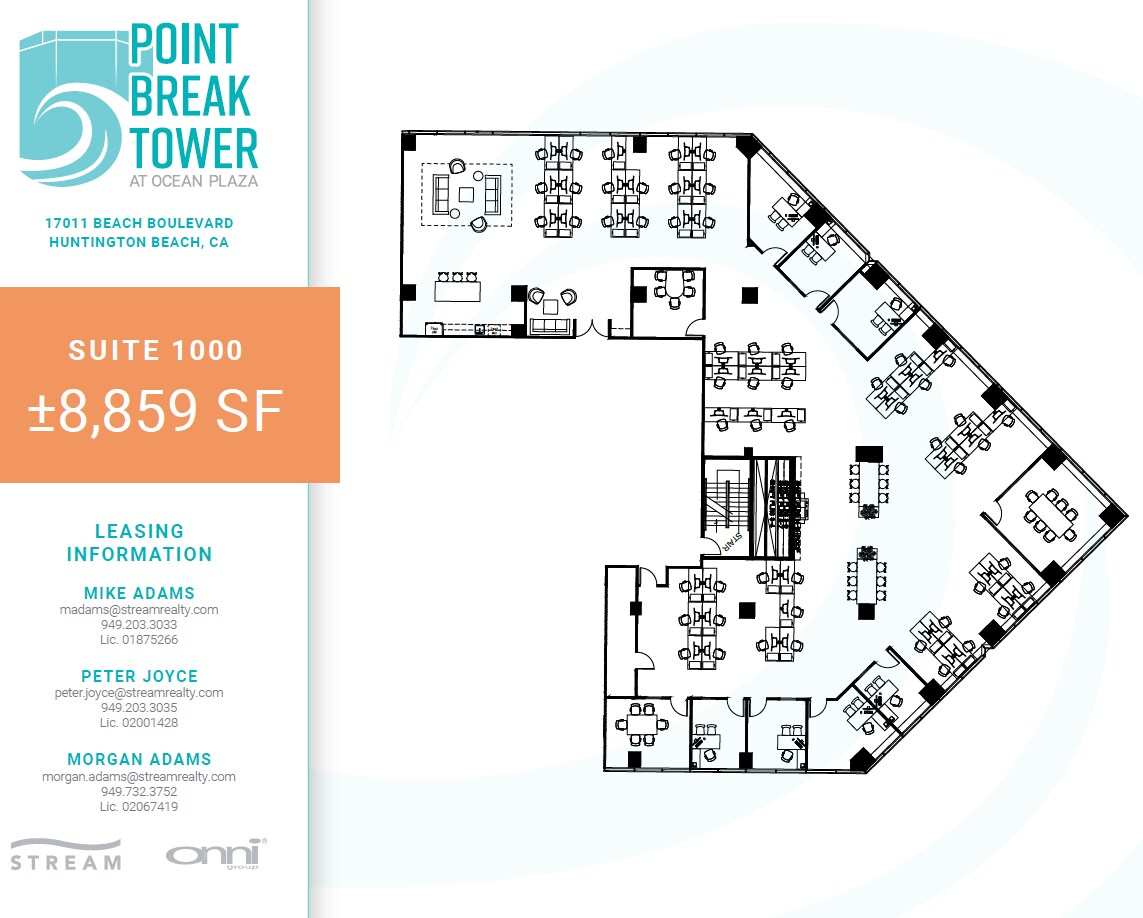 17011 Beach Blvd, Huntington Beach, CA for lease Floor Plan- Image 1 of 2